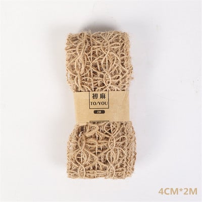 2 metra/rola Konop od jute od konoplje tkana vrpca Više stilova Odjeća Cipele i šeširi Dodaci Kreativni DIY festivalski ukrasi