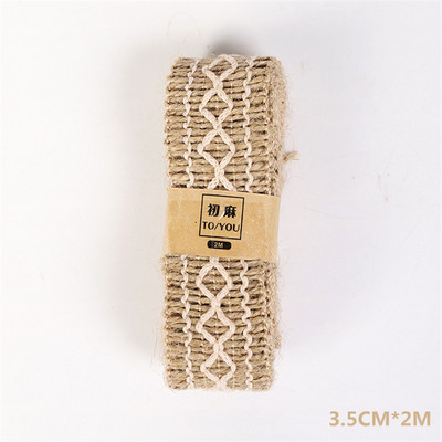 2 metra/rola Konop od jute od konoplje tkana vrpca Više stilova Odjeća Cipele i šeširi Dodaci Kreativni DIY festivalski ukrasi