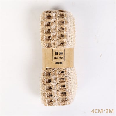 2 metra/rola Konop od jute od konoplje tkana vrpca Više stilova Odjeća Cipele i šeširi Dodaci Kreativni DIY festivalski ukrasi