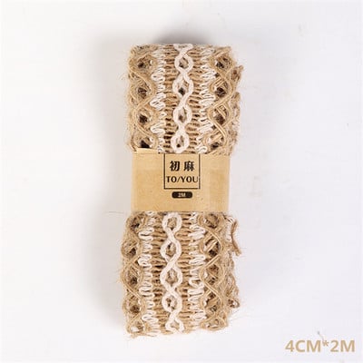 2 metra/rola Konop od jute od konoplje tkana vrpca Više stilova Odjeća Cipele i šeširi Dodaci Kreativni DIY festivalski ukrasi