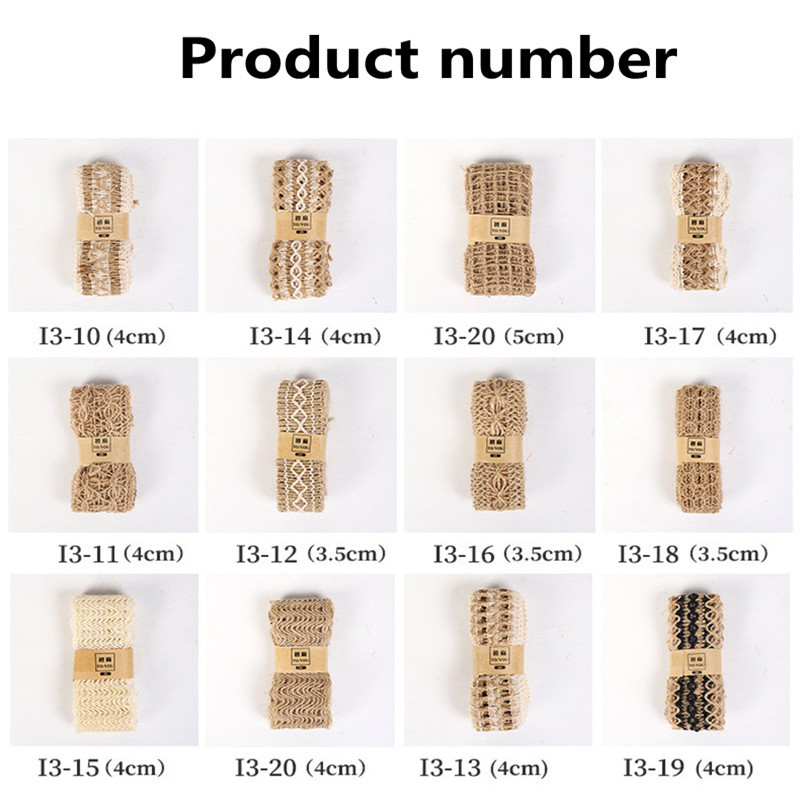 2 metra/rola Konop od jute od konoplje tkana vrpca Više stilova Odjeća Cipele i šeširi Dodaci Kreativni DIY festivalski ukrasi