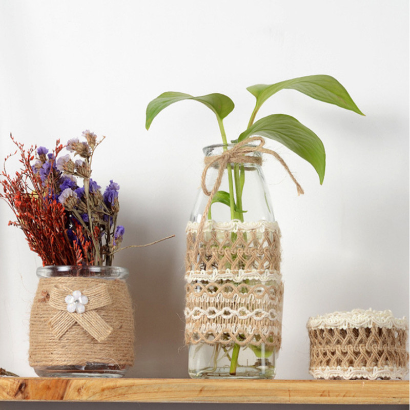 2 metra/rola Konop od jute od konoplje tkana vrpca Više stilova Odjeća Cipele i šeširi Dodaci Kreativni DIY festivalski ukrasi