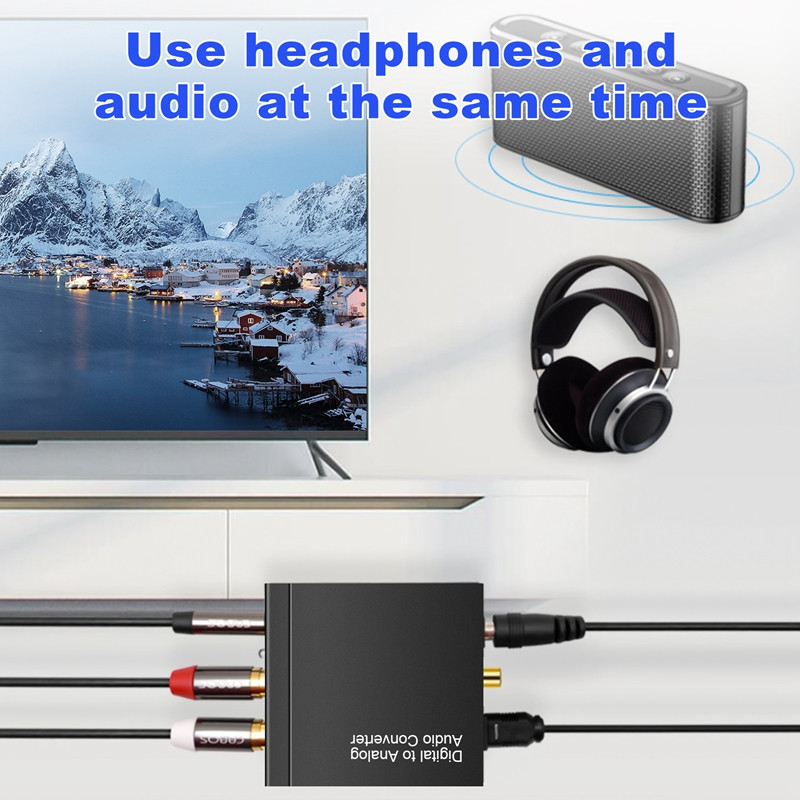 Prijenosni 3,5 mm priključak koaksijalno optičko vlakno digitalno-analogno audio AUX RCA L/R pretvarač digitalno audio dekoder pojačalo