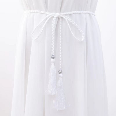 Női Bohém stílusú fonott bojtos öv divatos női szövött csomóval díszített deréklánc derékkötél kiegészítők