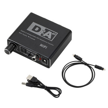 Μετατροπέας ήχου ψηφιακού σε αναλογικό οπτική ίνα σε ομοαξονικό σήμα σε αποκωδικοποιητή ήχου RCA R/L Ενισχυτής DAC SPDIF ATV
