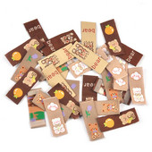 50 τμχ Χαριτωμένες καφέ ετικέτες που πλένονται για αξεσουάρ ραπτικής ρούχων DIY χειροτεχνίες Τσάντα ρούχωνΕτικέτα Χειροποίητα προμήθειες Handwork Decor C3577