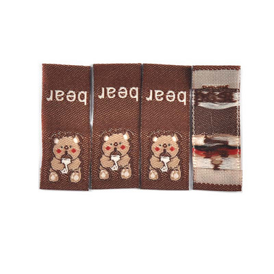 50 τμχ Χαριτωμένες καφέ ετικέτες που πλένονται για αξεσουάρ ραπτικής ρούχων DIY χειροτεχνίες Τσάντα ρούχωνΕτικέτα Χειροποίητα προμήθειες Handwork Decor C3577