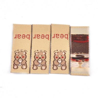 50 τμχ Χαριτωμένες καφέ ετικέτες που πλένονται για αξεσουάρ ραπτικής ρούχων DIY χειροτεχνίες Τσάντα ρούχωνΕτικέτα Χειροποίητα προμήθειες Handwork Decor C3577