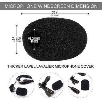 15 τμχ Αντικατάσταση μικροφώνου αφρός μικροφώνου Κάλυμμα ακουστικών παρμπρίζ μικροφώνου Κάλυμμα ακουστικών τηλεφώνου Κάλυμμα μικροφώνου Windshied Headset Foam
