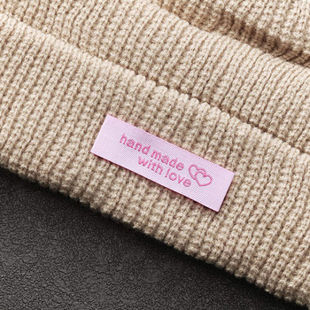 80PCS Памучни шевни етикети Ръчно изработени платнени етикети Art Woven Tag Knitting Crafts Модни етикети за шиене на дрехи за плетене