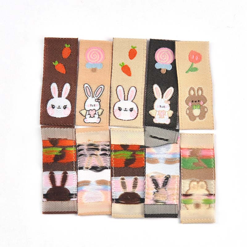 50 ks kreslených štítkov s zajačikom/mrkvou pre deti, tašky, oblečenie, šijacie doplnky, DIY remeselné potreby, ručne vyrobené štítky, domáce dekorácie C3575