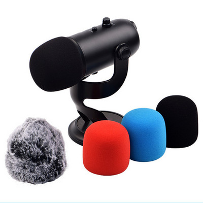 Микрофон с поп филтър, предно стъкло от пяна, съвместимо с USB микрофон Blue Yeti Pro, капак на микрофона, който филтрира нежелани шумове при запис