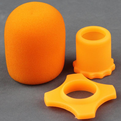 Mikrofon gurulásgátló csúszásgátló tok mikrofonszivacs borítás készlet mikrofon védelem szilikon gyűrű alsó rúd hüvely tartó