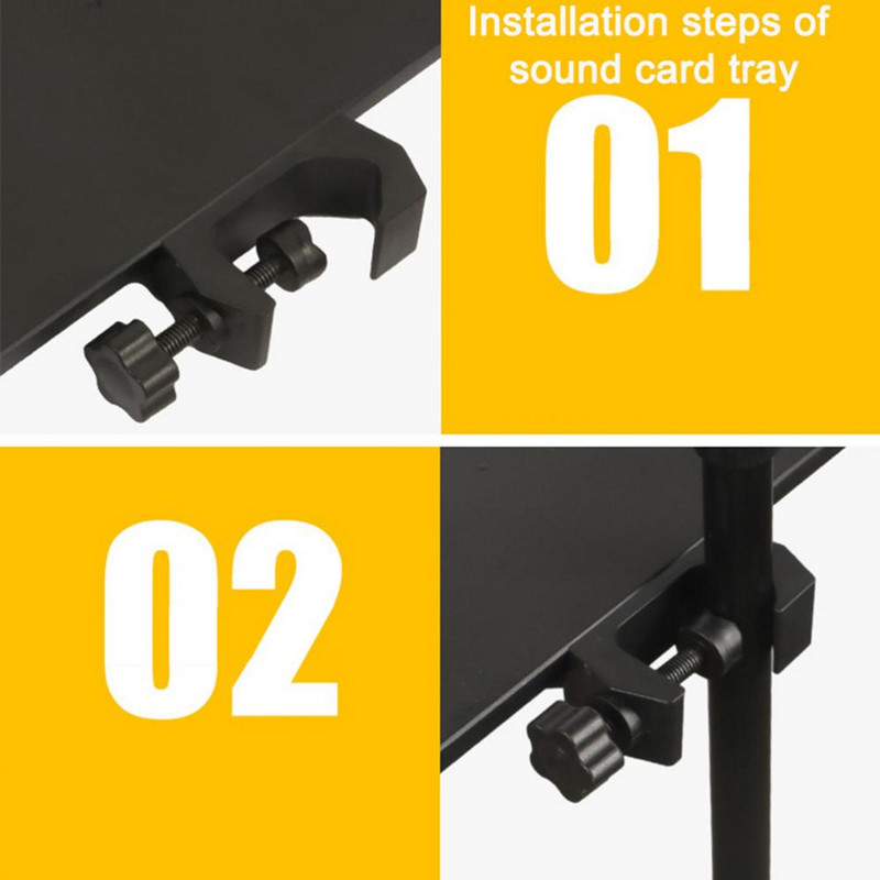 Ladica za zvučnu karticu, postolje za mobilni telefon, stezaljka, 1/4 inča, plastični stalak za živi mikrofon s navojem, prikladan za nosač stativa