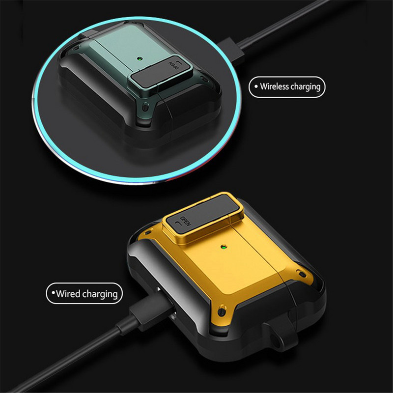 Bruņu slēdža aizsargvāciņš Airpods 3 Case 2021 TPU PC austiņu vāciņam Apple Airpods Pro 1 2 3 Case Earbuds Key Hook