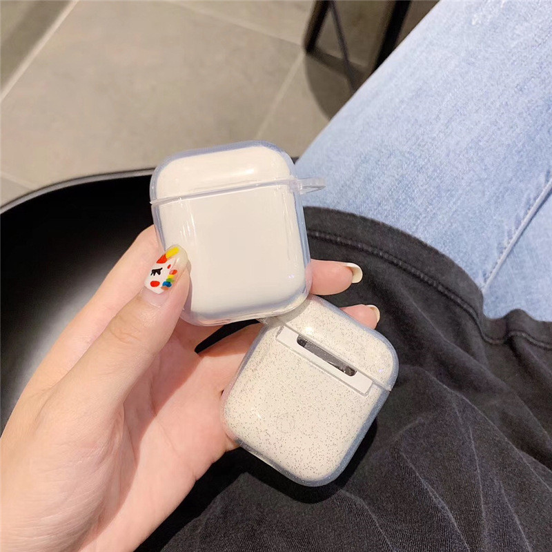Luksusa Bling Glitter Clear austiņu futrālis Airpods Pro 2 Bezvadu austiņu vāciņš Air Pods 3 2 1 Austiņas, mīksta silikona kaste