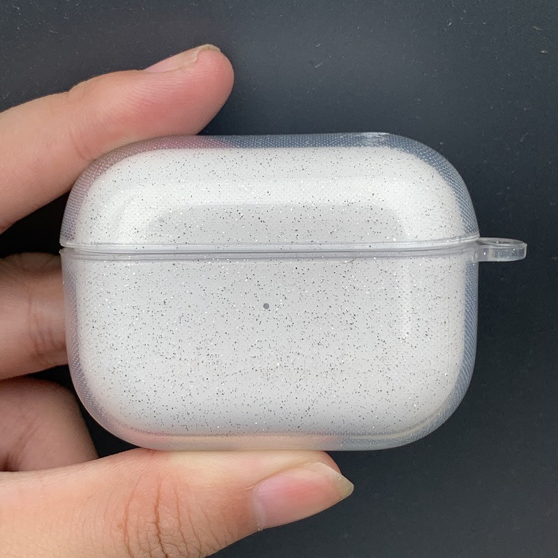Luksusa Bling Glitter Clear austiņu futrālis Airpods Pro 2 Bezvadu austiņu vāciņš Air Pods 3 2 1 Austiņas, mīksta silikona kaste