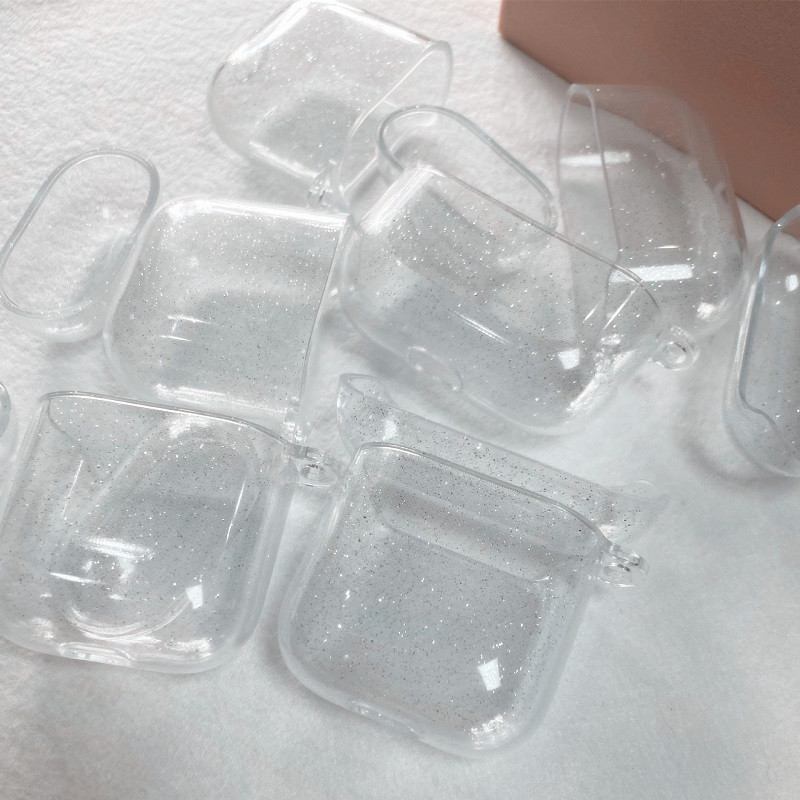 Luksusa Bling Glitter Clear austiņu futrālis Airpods Pro 2 Bezvadu austiņu vāciņš Air Pods 3 2 1 Austiņas, mīksta silikona kaste