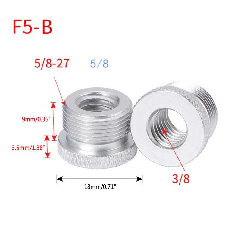 2 paketa Produžna cijev za stalak za mikrofon 5/8 inča ženski na 5/8 muški za stolne stalke Amortizeri odgovaraju većini mikrofona