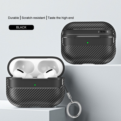 KEYSION futrola otporna na udarce za Apple AirPods Pro 2 1 Tekstura karbonskih vlakana Mekana silikonska Bluetooth slušalica za AirPods 3 2 1