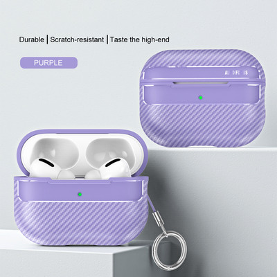 KEYSION futrola otporna na udarce za Apple AirPods Pro 2 1 Tekstura karbonskih vlakana Mekana silikonska Bluetooth slušalica za AirPods 3 2 1