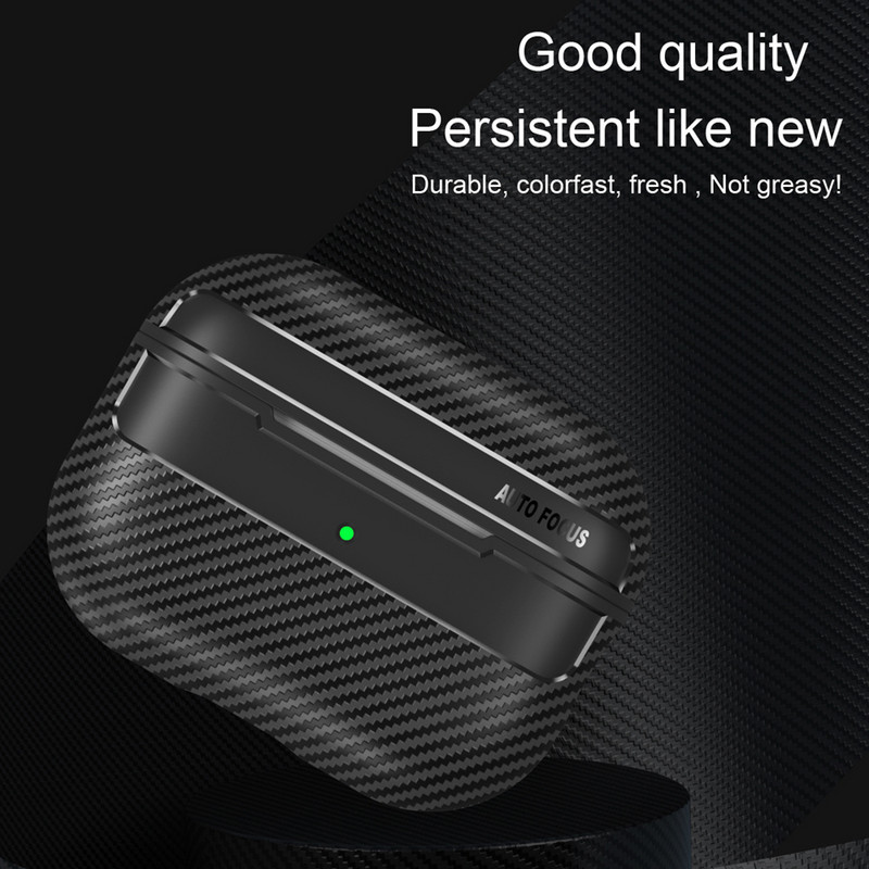 KEYSION futrola otporna na udarce za Apple AirPods Pro 2 1 Tekstura karbonskih vlakana Mekana silikonska Bluetooth slušalica za AirPods 3 2 1