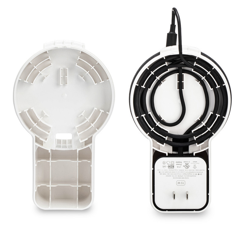 Suport pentru montare pe perete Echo Dot, suport pentru difuzor Accesorii care economisesc spațiu Sistem de gestionare a cablurilor încorporat pentru difuzorul Echo Dot 3 Conexiune SUA UE UK