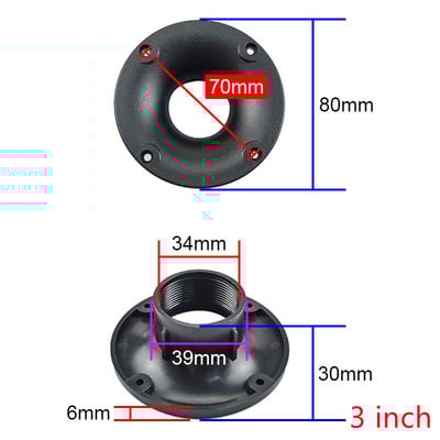 3-palcový 80 mm malý výškový reproduktor s plastovým závitom, ústie 34 mm, príslušenstvo na opravu reproduktorov 4-palcový 95 mm, 2 ks