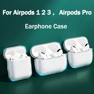 Szilikon átlátszó tok Apple Airpodshoz 1 2 3 Cover fülhallgató tok Airpods Pro védőtok Air podokhoz 3 2 1 Pro Cover