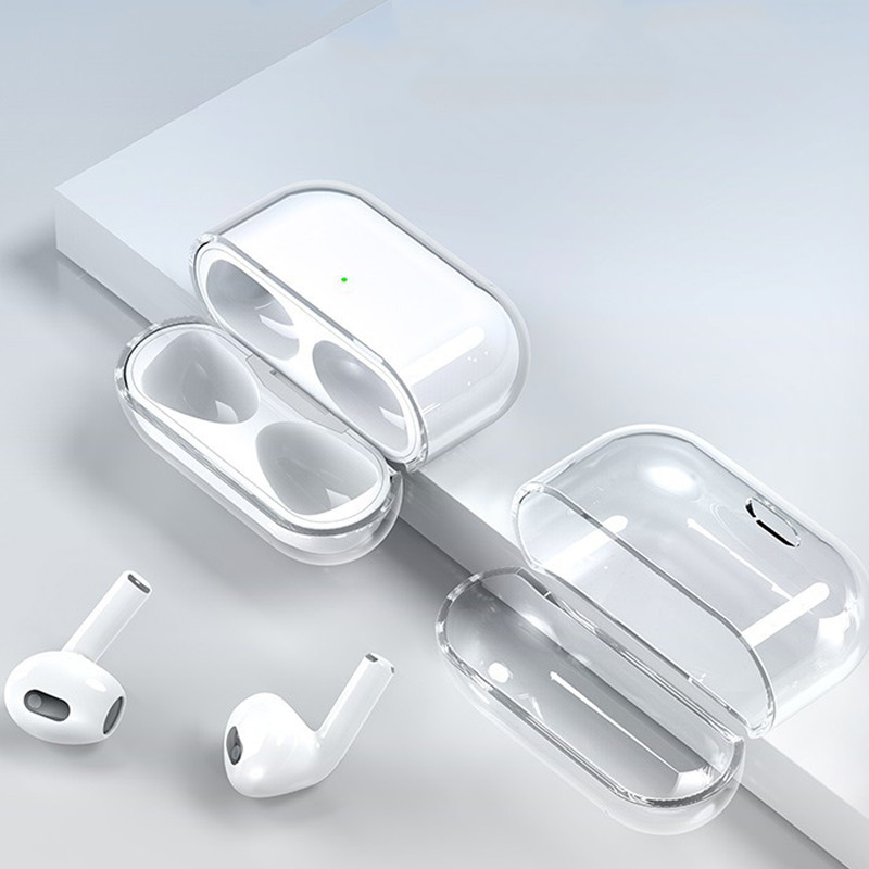 Silikoninis skaidrus dėklas, skirtas Apple Airpods 1 2 3 dangtelis ausinių dėklas Airpods Pro Apsauginis dėklas, skirtas Air pods 3 2 1 Pro Cover