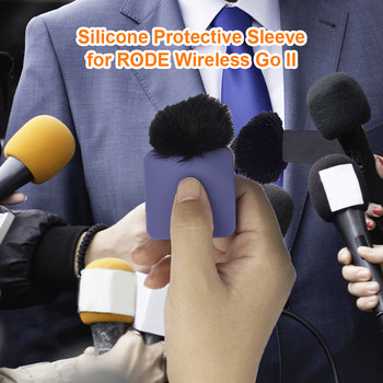 3 τμχ/σετ Θήκη μικροφώνου μαλακής σιλικόνης για αξεσουάρ ασύρματου μικροφώνου RODE Wireless Go II/RODE Wireless GO 2