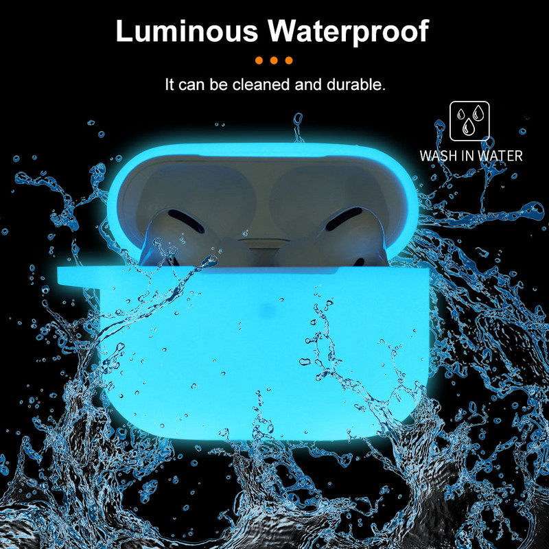 Éjszakai fluoreszkáló világító fülhallgató-tok AirPods Pro-hoz 1 2 3 Bluetooth-fülhallgató-tok AirPods-hoz 1 2 3. Borító Az AirPods Pro-hoz