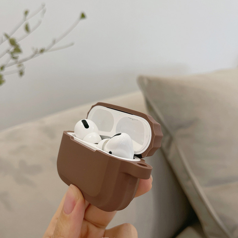 Husă de modă ciocolată kaki pentru Apple Airpods Pro 3 Husă Husă din silicon pentru căști pentru Airpods 3 a treia generație air pod 2 1 Husă