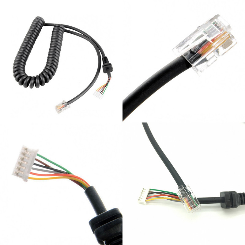Кабел за микрофон Кабел за Yaesu MH-48A6J MH-42B6J Микрофон за FT-7800 FT-8800 FT-8900 FT-8900R Автомобилно радио MH-42 MH-48 Високоговорител