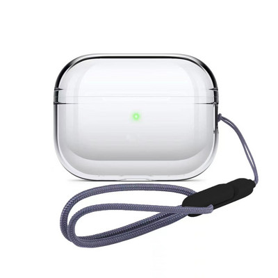 2022-es ÚJ tokpánt az Airpods Pro-hoz 2. generációs Apple Air Pods Pro 2-tokhoz, kiváló minőségű akasztókötél színes borítással