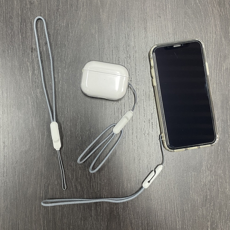 2022-es ÚJ tokpánt az Airpods Pro-hoz 2. generációs Apple Air Pods Pro 2-tokhoz, kiváló minőségű akasztókötél színes borítással