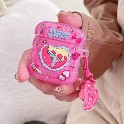 INS Heart Windmil fejhallgató tok AirPodshoz AirPod 2 3 tok aranyos medve színes gyöngyök medál puha szilikon tok AirPods Pro-hoz