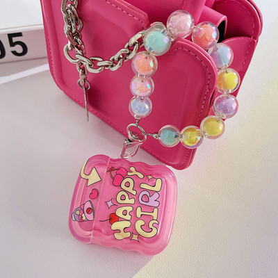 INS Heart Windmil fejhallgató tok AirPodshoz AirPod 2 3 tok aranyos medve színes gyöngyök medál puha szilikon tok AirPods Pro-hoz