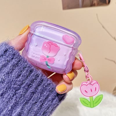 INS Heart Windmil fejhallgató tok AirPodshoz AirPod 2 3 tok aranyos medve színes gyöngyök medál puha szilikon tok AirPods Pro-hoz