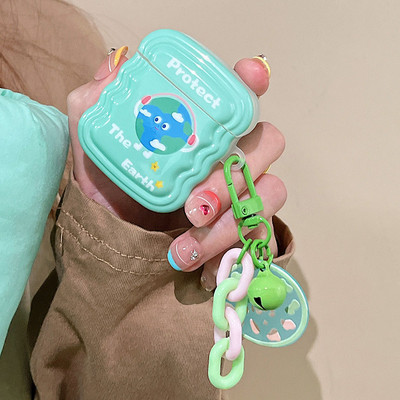 INS Heart Windmil fejhallgató tok AirPodshoz AirPod 2 3 tok aranyos medve színes gyöngyök medál puha szilikon tok AirPods Pro-hoz