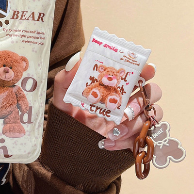 INS Heart Windmil fejhallgató tok AirPodshoz AirPod 2 3 tok aranyos medve színes gyöngyök medál puha szilikon tok AirPods Pro-hoz