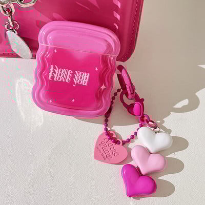 INS Heart Windmil fejhallgató tok AirPodshoz AirPod 2 3 tok aranyos medve színes gyöngyök medál puha szilikon tok AirPods Pro-hoz