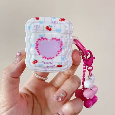 INS Heart Windmil fejhallgató tok AirPodshoz AirPod 2 3 tok aranyos medve színes gyöngyök medál puha szilikon tok AirPods Pro-hoz