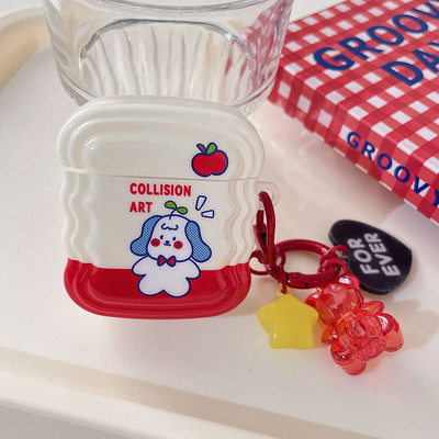 INS Heart Windmil fejhallgató tok AirPodshoz AirPod 2 3 tok aranyos medve színes gyöngyök medál puha szilikon tok AirPods Pro-hoz