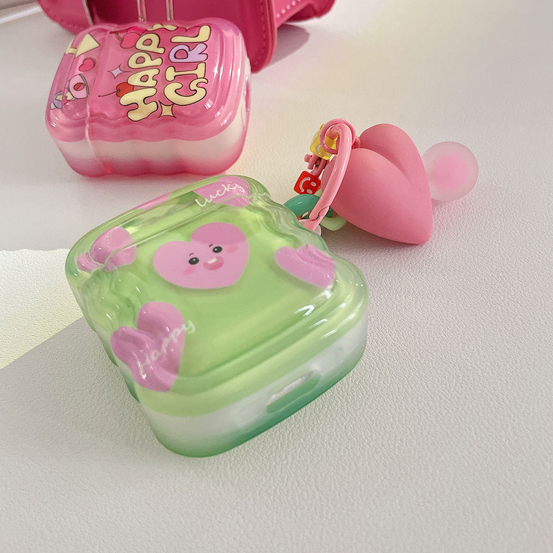 INS Heart Windmil fejhallgató tok AirPodshoz AirPod 2 3 tok aranyos medve színes gyöngyök medál puha szilikon tok AirPods Pro-hoz