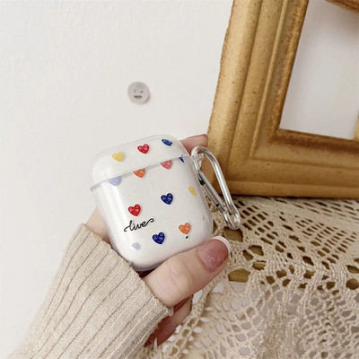 Korean Smiley Flower Case za Apple AirPods 3 Prozirna zaštitna maska za AirPods 1 2 AirPods Pro 2nd Cases s privjeskom za ključeve