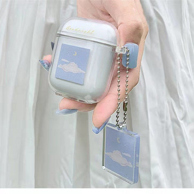 Roztomilé puzdro na slúchadlá s čerstvým kvetom pre AirPods 1 2 Pro, priehľadné TPU puzdro na Air Pods 3 Bluetooth slúchadlá s kľúčenkou