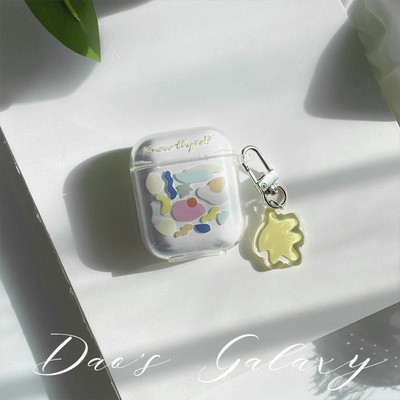 Roztomilé puzdro na slúchadlá s čerstvým kvetom pre AirPods 1 2 Pro, priehľadné TPU puzdro na Air Pods 3 Bluetooth slúchadlá s kľúčenkou