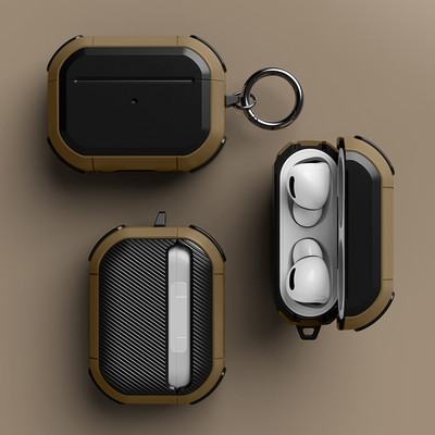 Pro 2 Cover Airpods pro Case TPU PC burkolat Apple AirPods 3 2 tokhoz Tartozékok Vezeték nélküli fülhallgató kulcstartó kialakítással