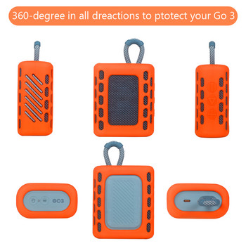 Прахоустойчив силиконов калъф за JBL GO 3 GO3 Защитен капак Shell Anti-fall Speaker Case Аксесоари за високоговорители BT